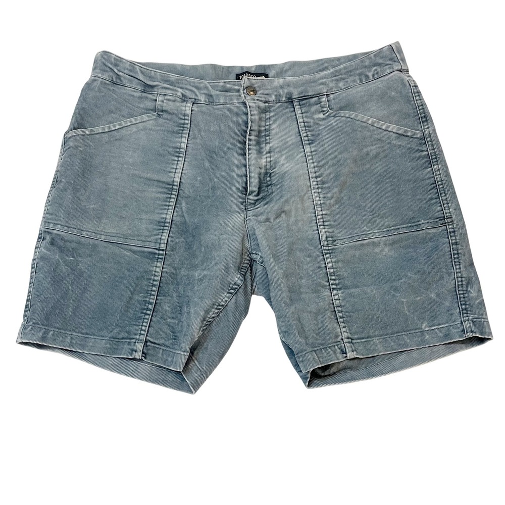 Toad&Co Mens 36 Blue Corduroy Shorts Organic Cotton Stretch Boundless Short